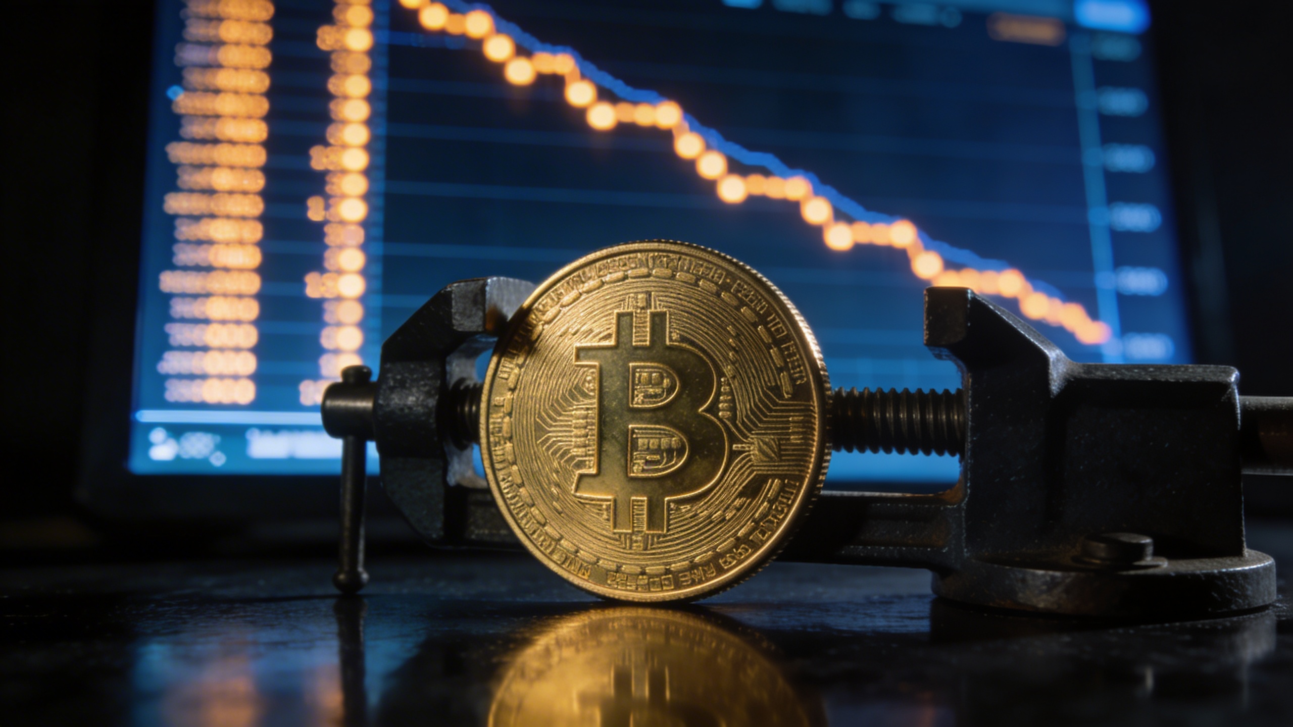 Gráfico de escasez de Bitcoin mostrando reservas decrecientes en exchanges y creciente escasez